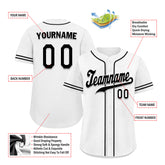 Custom White Classic Style Black Personalized Authentic Baseball Jersey UN002-bd0b00d8-bf